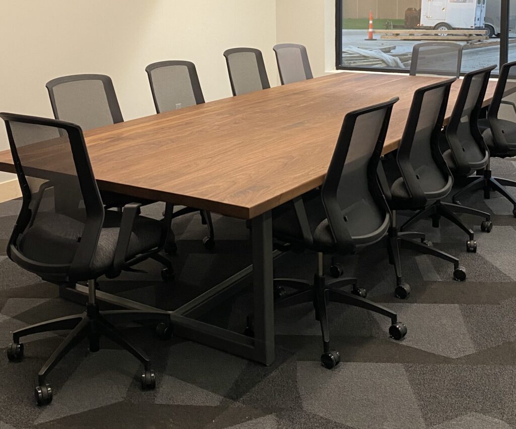 Custom wood conference table